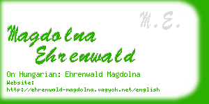 magdolna ehrenwald business card